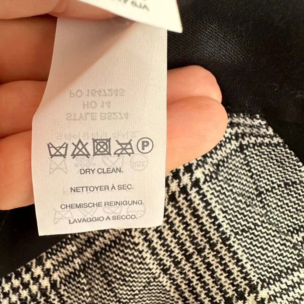 J. Crew Womens Plaid‎ Pencil Skirt Wool Silk Blend Career Black Gray Size 6